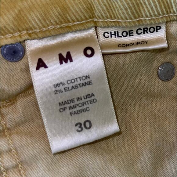 AMO Chloe Crop Corduroy Pants High Rise - Picture 8 of 8